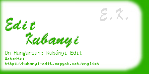 edit kubanyi business card